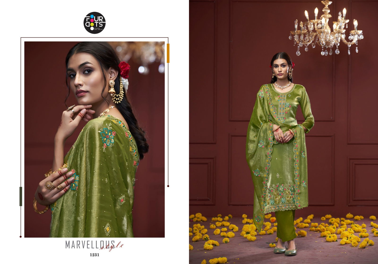 Avanti By Four Dots Designer Silk Salwar Kameez Wholesale Price In Surat